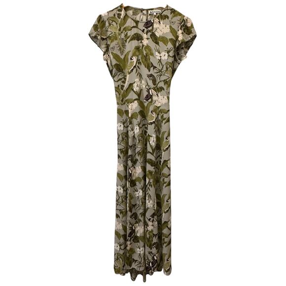 Reformation Rare Tropical Bird-Print Maxi Dress Size 8 Wedding Vacay GardenParty - Picture 2 of 11